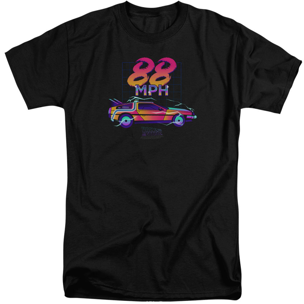 Back To The Future 88 MPH Mens Tall T Shirt Black