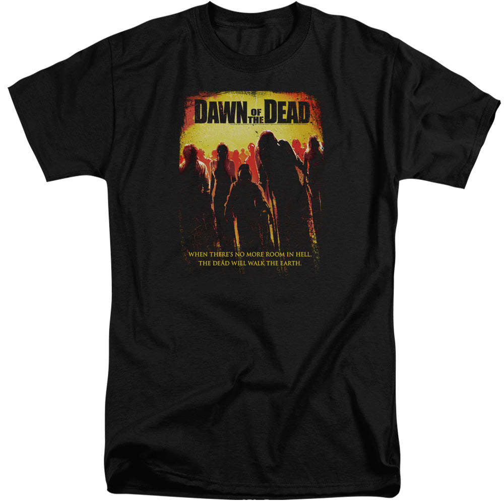 Dawn Of The Dead Title Mens Tall T Shirt Black Black Officially Licensed
