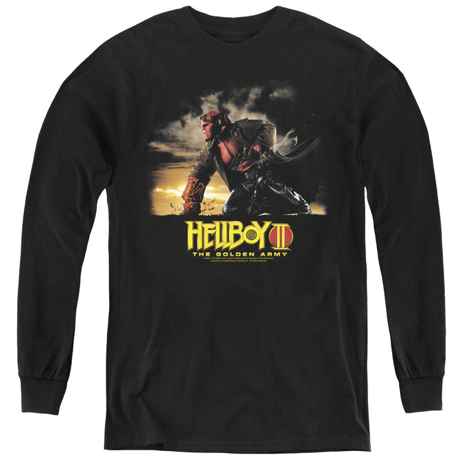 Hellboy II Poster Art Long Sleeve Kids Youth T Shirt Black