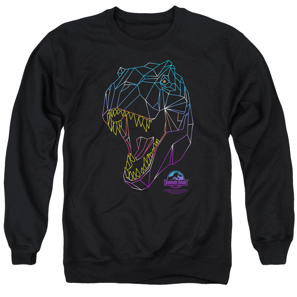 Jurassic Park Neon T-Rex Mens Crewneck Sweatshirt Black