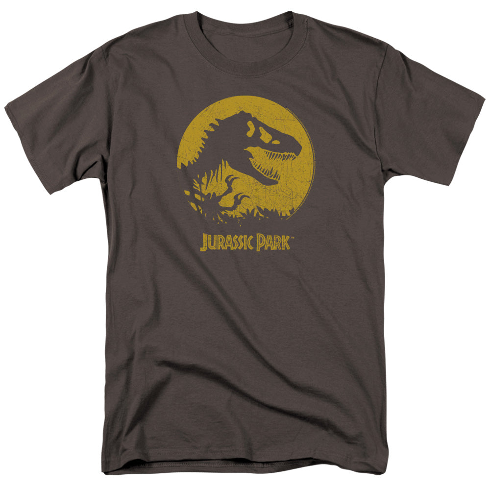 Jurassic Park T-Rex Sphere Mens T Shirt Charcoal