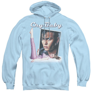 Cry Baby Title Mens Hoodie Light Blue
