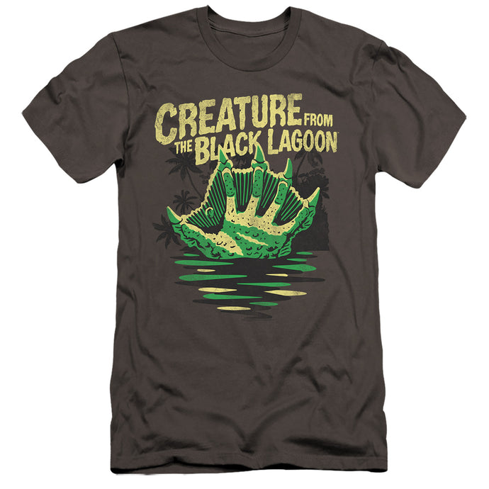 Universal Monsters Creature Breacher Premium Bella Canvas Slim Fit Mens T Shirt Charcoal