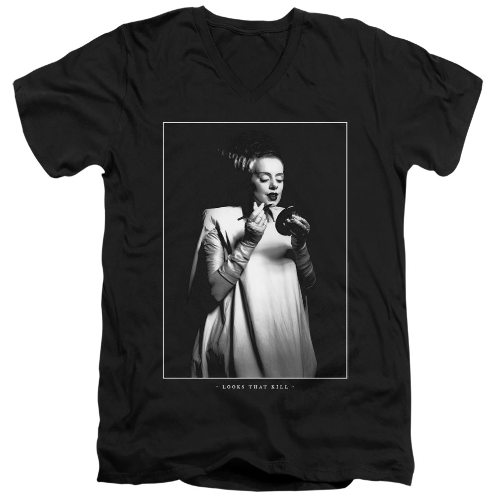 Universal Monsters Looks That Kill Mens Slim Fit V-Neck T Shirt Black