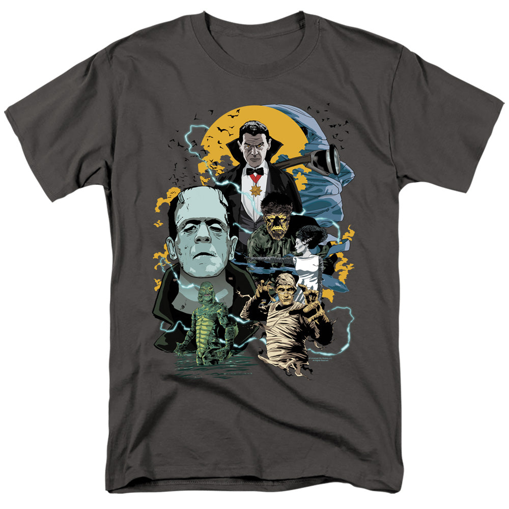 Universal Monsters Monster Mash Mens T Shirt Charcoal Officially Licensed
