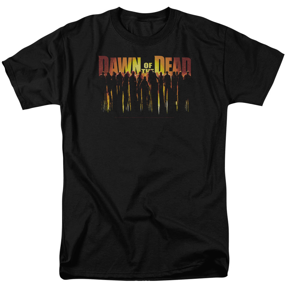 Dawn Of The Dead Walking Dead Mens T Shirt Black Black Officially Licensed