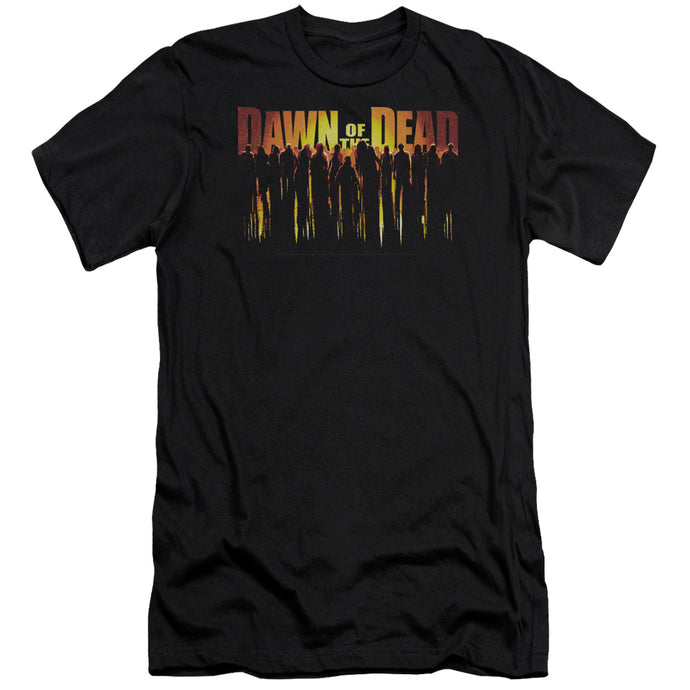 Dawn Of The Dead Walking Dead Slim Fit Mens T Shirt Black