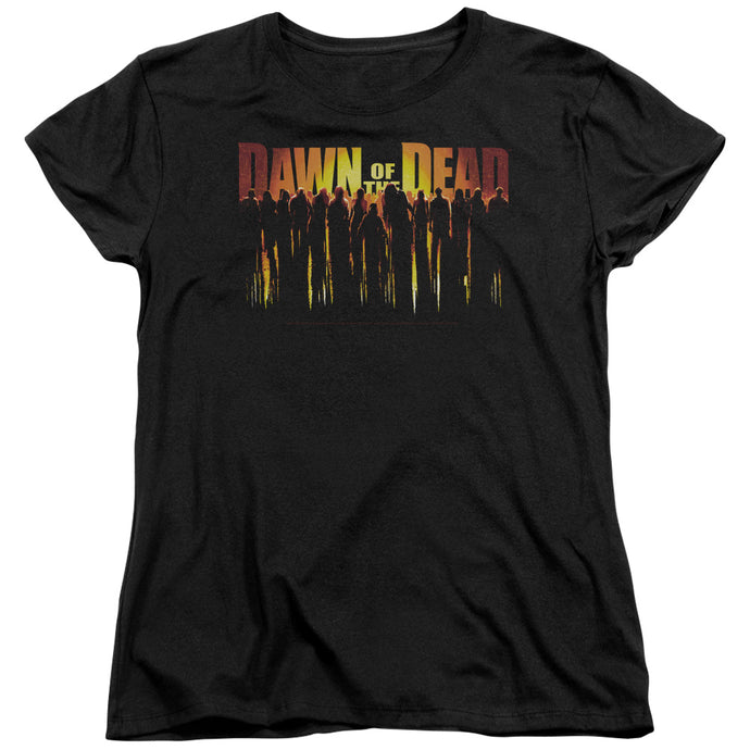 Dawn Of The Dead Walking Dead Womens T Shirt Black