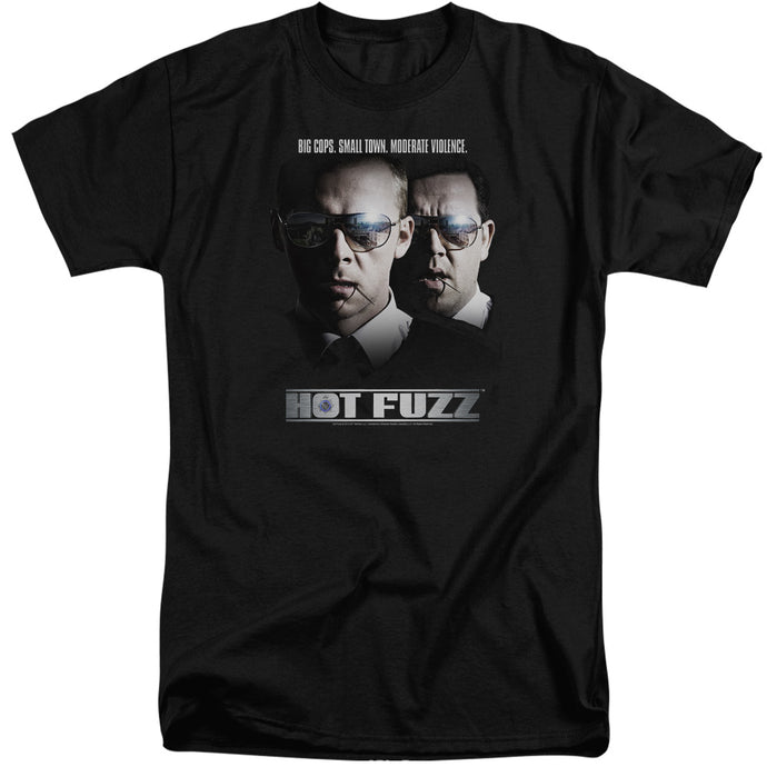 Hot Fuzz Big Cops Mens Tall T Shirt Black