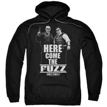 Load image into Gallery viewer, Hot Fuzz Here Come The Fuzz Mens Hoodie Black