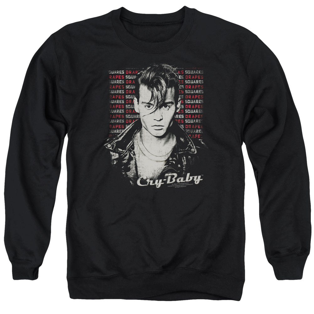 Cry Baby Drapes and Squares Mens Crewneck Sweatshirt Black