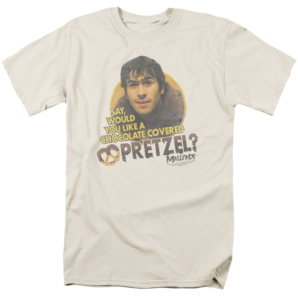 Mallrats Pretzels Mens T Shirt Cream
