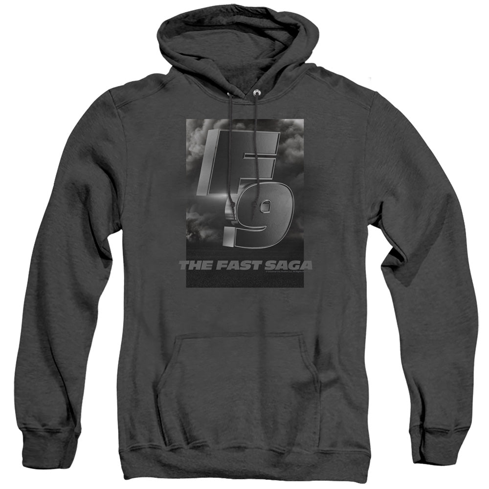 Fast And The Furious 9 F9 Smoke Logo Mens Heather Hoodie Black Officially Licensed