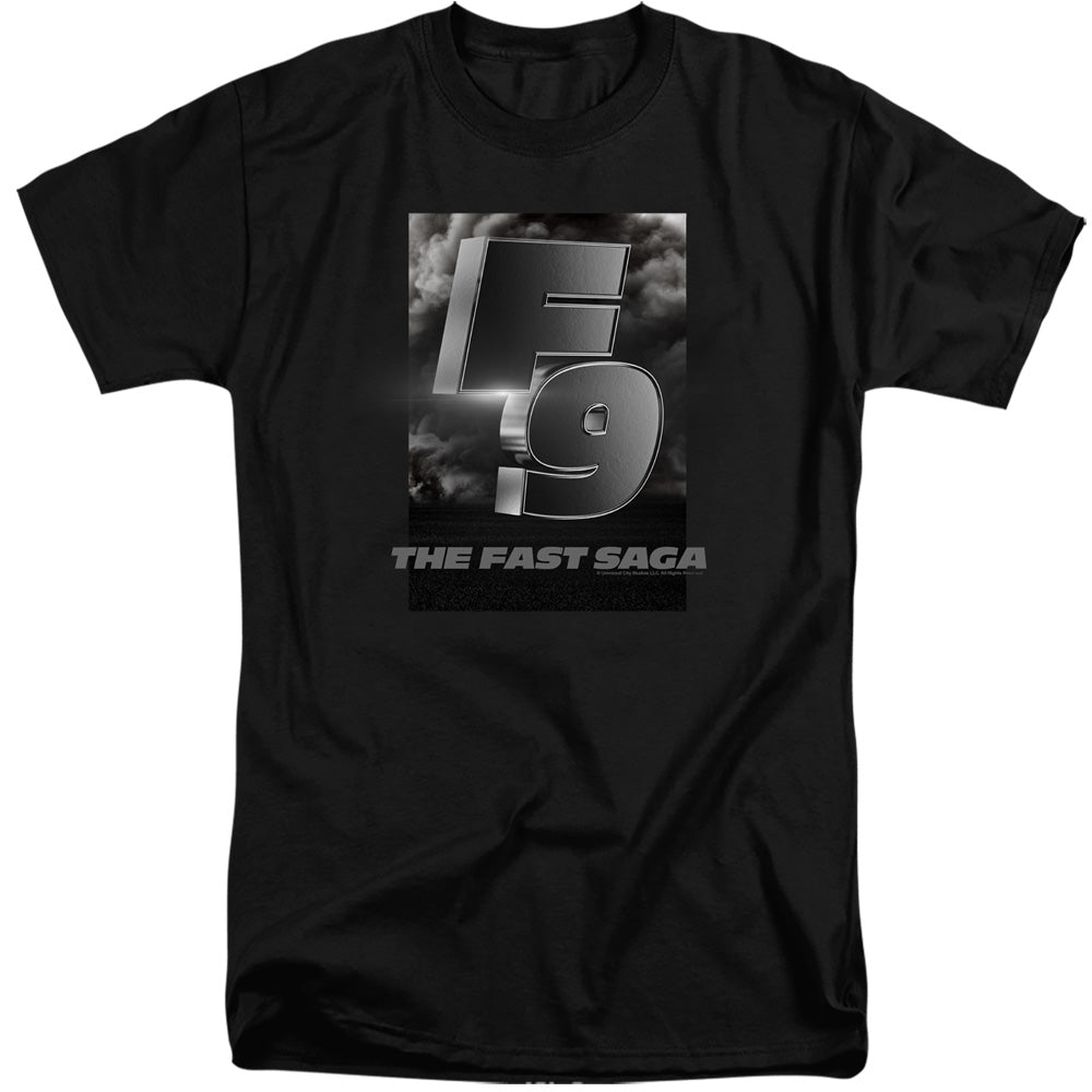 Fast And The Furious 9 F9 Smoke Logo Mens Tall T Shirt Black Officially Licensed