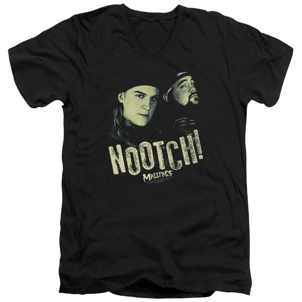 Mallrats Nootch Mens Slim Fit V-Neck T Shirt Black