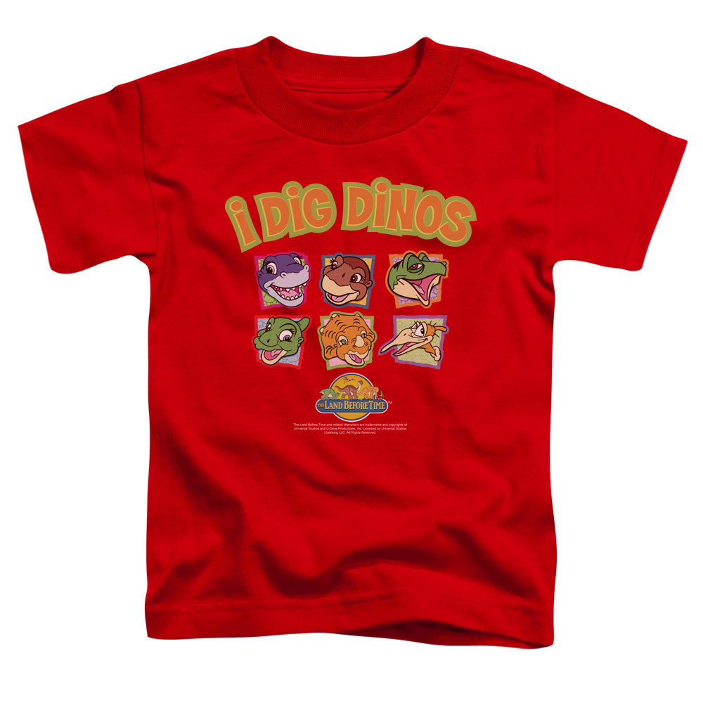 The Land Before Time I Dig Dinos Toddler Kids Youth T Shirt Red