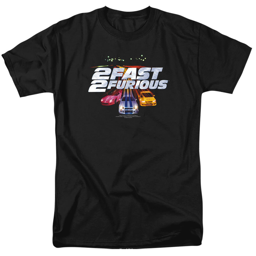 2 Fast 2 Furious Logo Mens T Shirt Black Black Officially Licensed