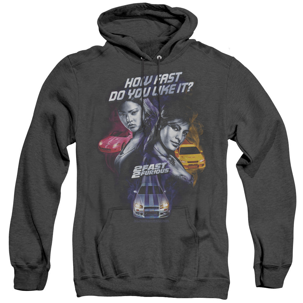 2 Fast 2 Furious Fast Women Mens Heather Hoodie Black Officially Licensed