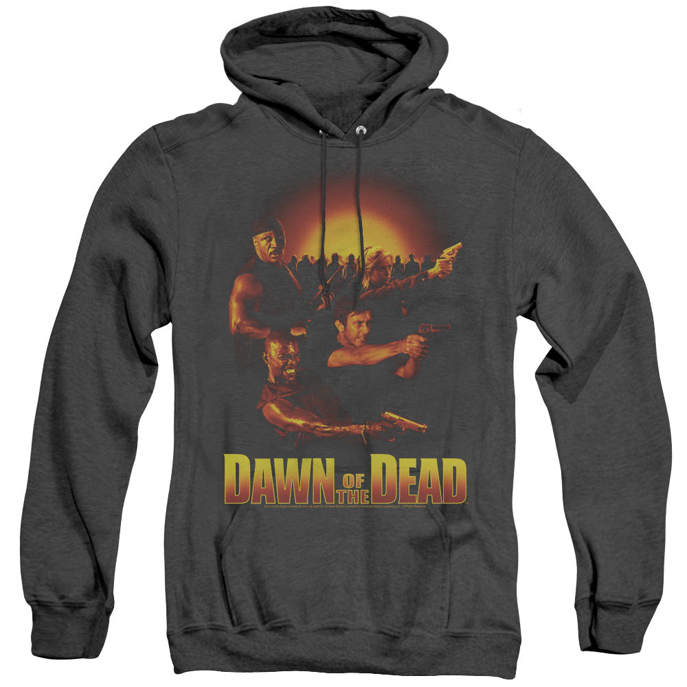 Dawn Of The Dead Dawn Collage Mens Heather Hoodie Black Officially Licensed