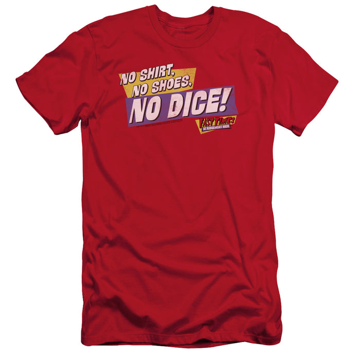 Fast Times at Ridgemont High No Dice Slim Fit Mens T Shirt Red
