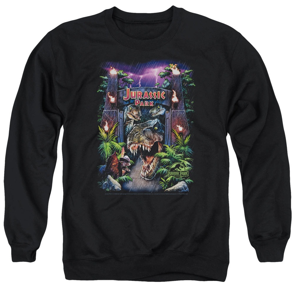 Jurassic Park Welcome To The Park Mens Crewneck Sweatshirt Black