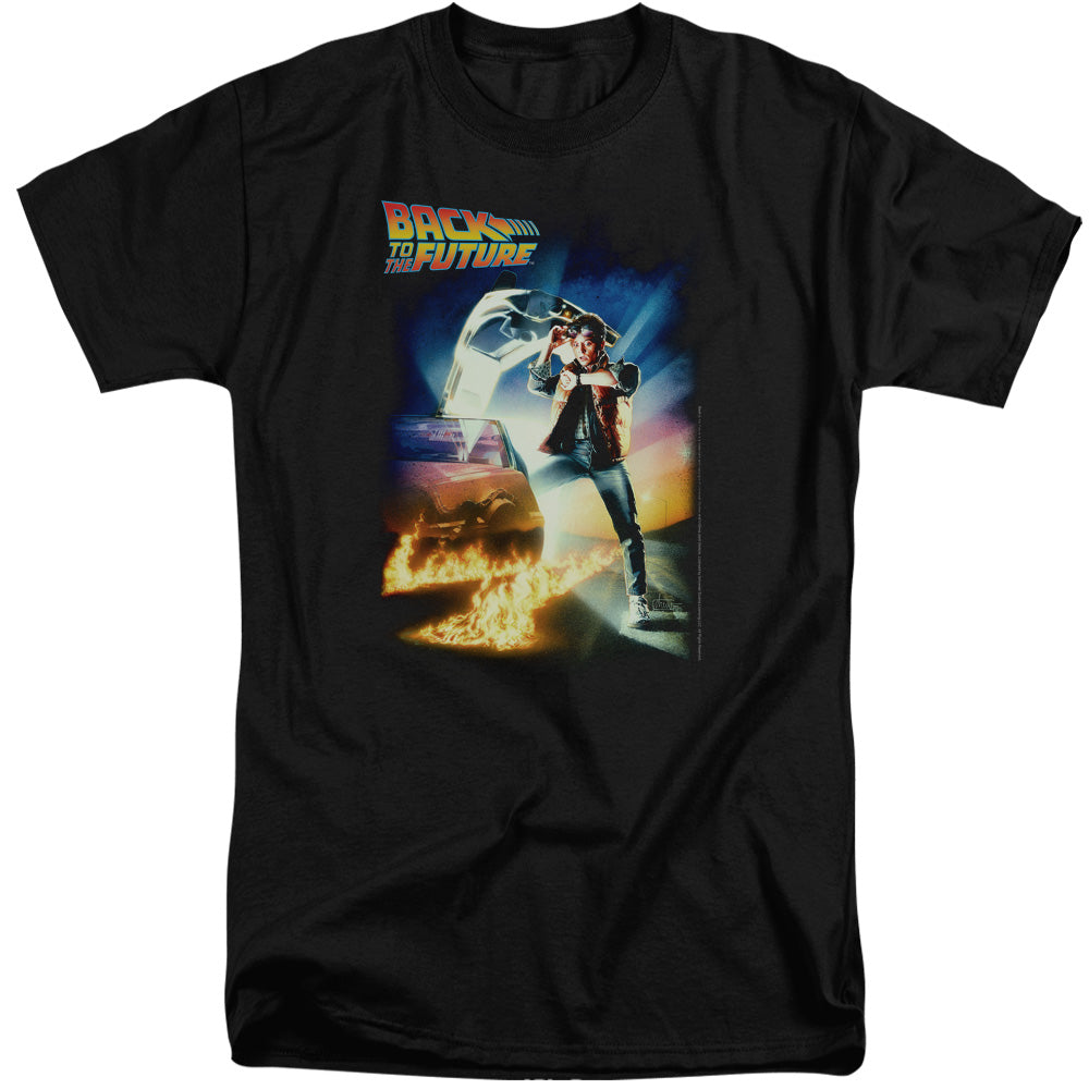 Back To The Future Poster Mens Tall T Shirt Black