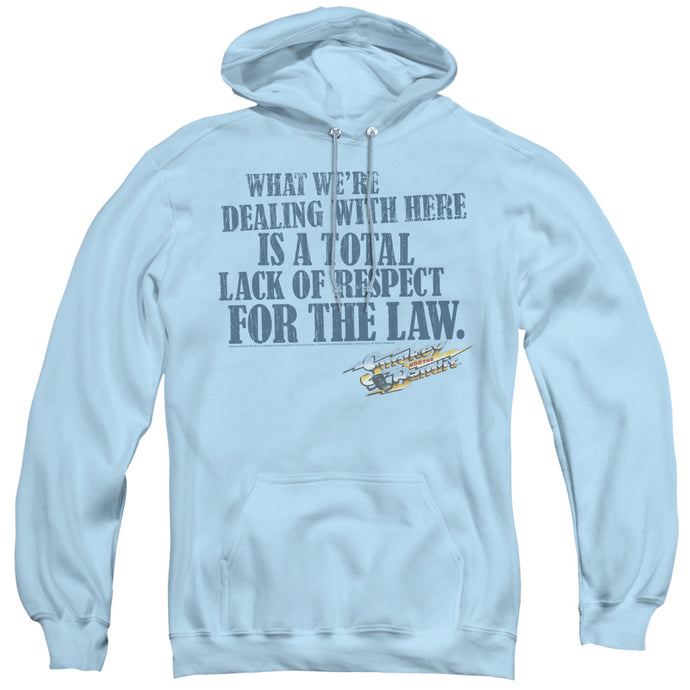 Smokey And The Bandit Lack Of Respect Mens Hoodie Light Blue