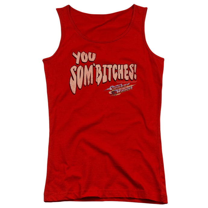 Smokey And The Bandit Sombitch Womens Tank Top Shirt Red