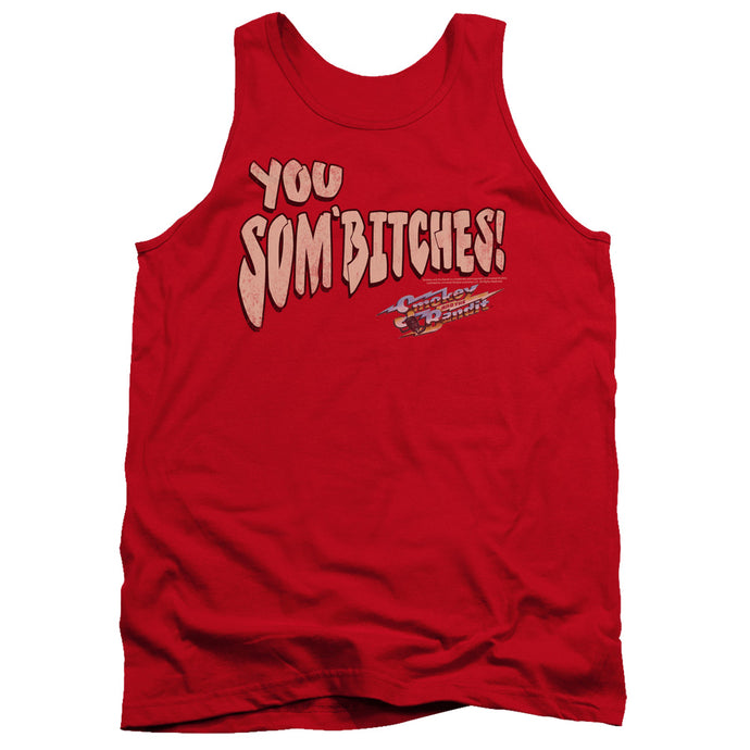 Smokey And The Bandit Sombitch Mens Tank Top Shirt Red