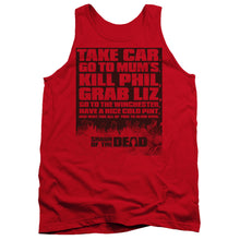 Load image into Gallery viewer, Shaun Of The Dead List Mens Tank Top Shirt Red