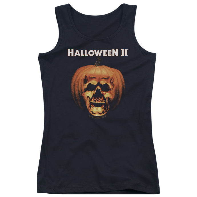 Halloween II Pumpkin Shell Womens Tank Top Shirt Black