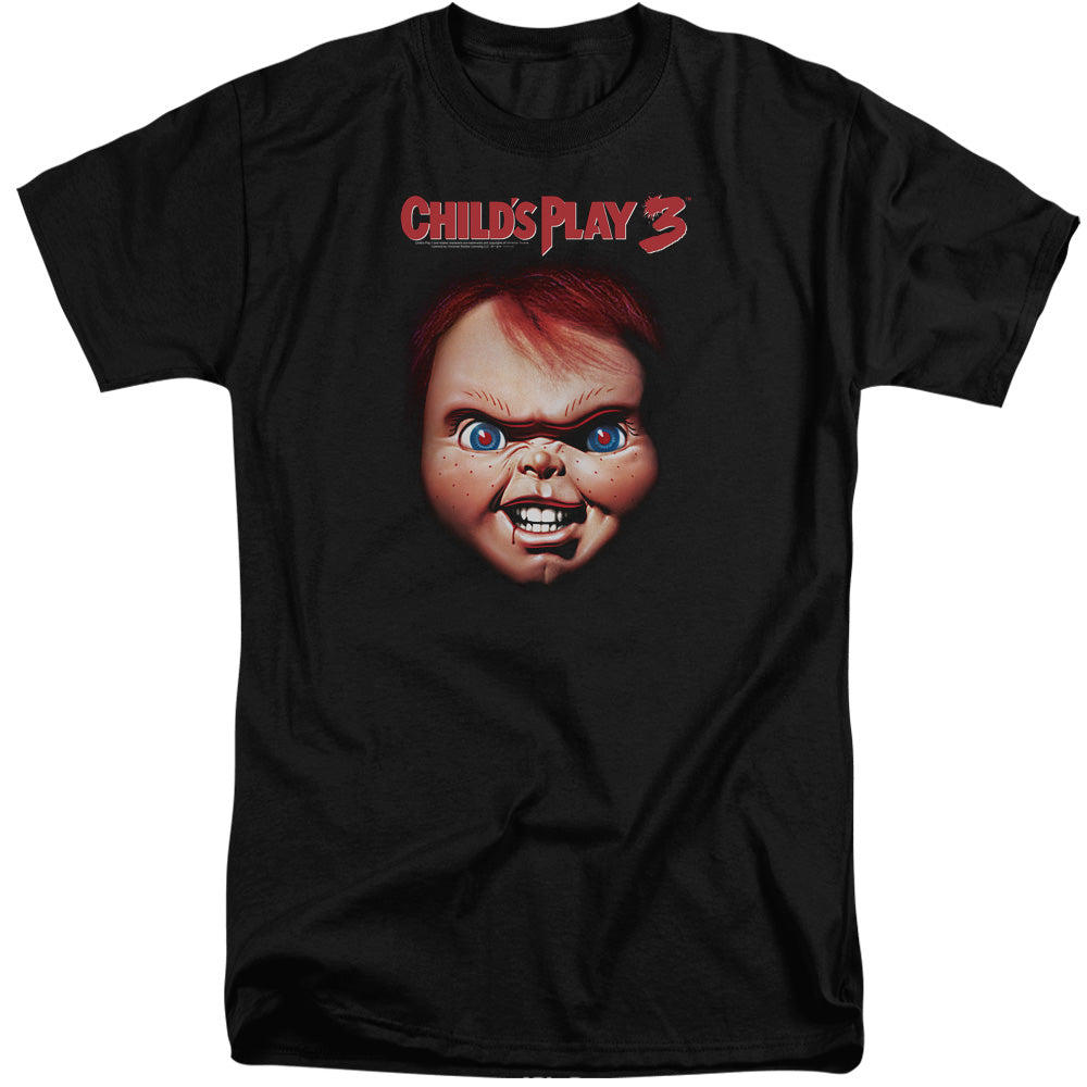 Childs Play 3 Chucky Mens Tall T Shirt Black Black Officially Licensed