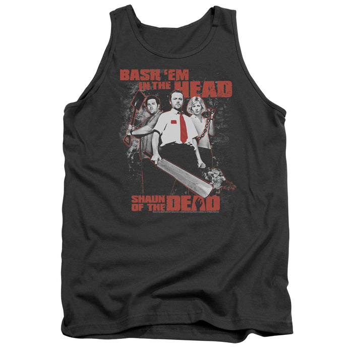 Shaun Of The Dead Bash Em Mens Tank Top Shirt Charcoal