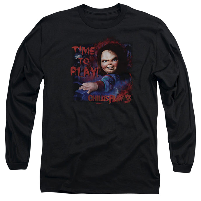 Childs Play 3 Time To Play Mens Long Sleeve Shirt Black