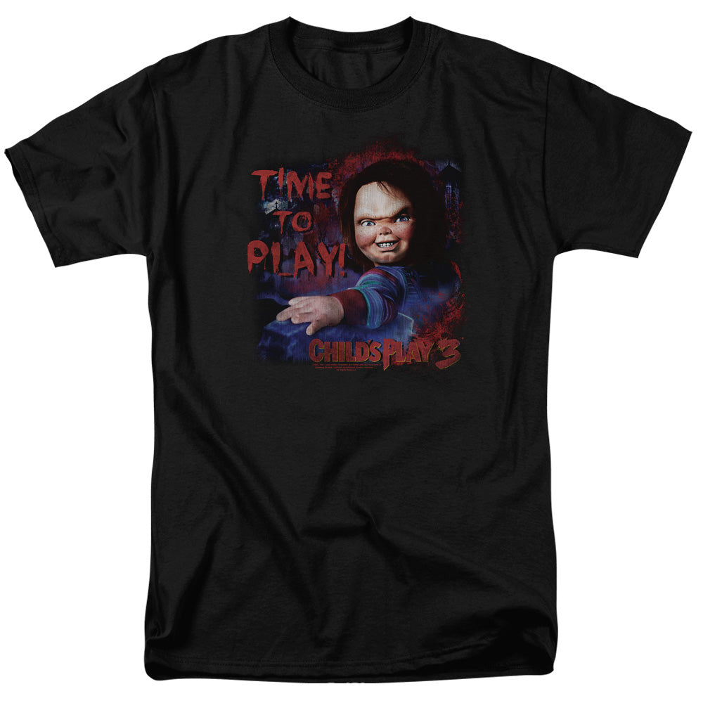 Childs Play 3 Time To Play Mens T Shirt Black Black Officially Licensed