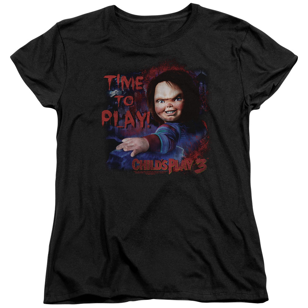 Childs Play 3 Time To Play Womens T Shirt Black