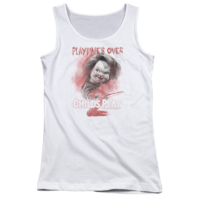 Childs Play 2 Playtimes Over Womens Tank Top Shirt White