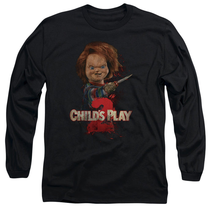 Childs Play 2 Heres Chucky Mens Long Sleeve Shirt Black