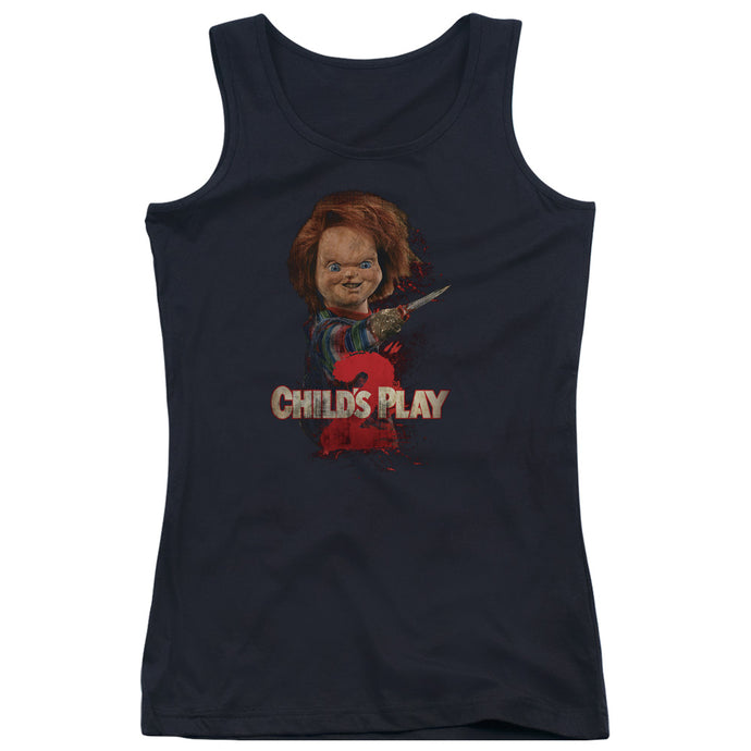 Childs Play 2 Heres Chucky Womens Tank Top Shirt Black