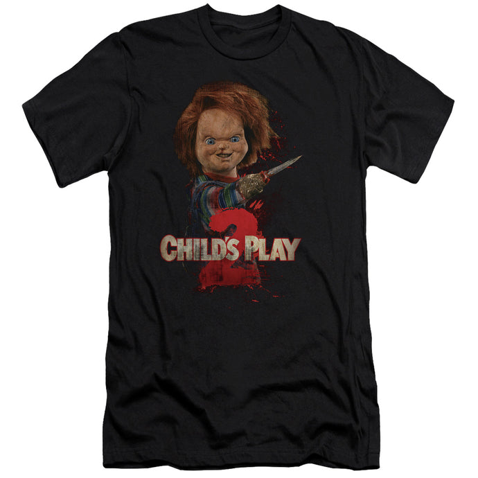 Childs Play 2 Heres Chucky Slim Fit Mens T Shirt Black