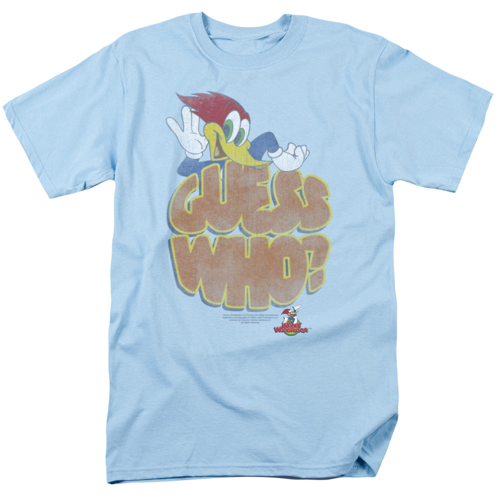 Woody Woodpecker Guess Who Mens T Shirt Light Blue