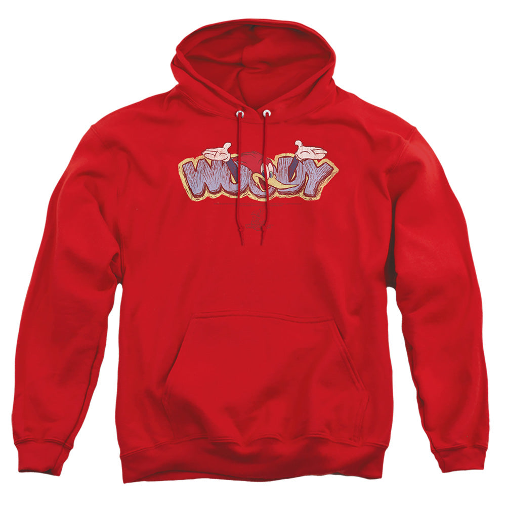 Woody Woodpecker Sketchy Bird Mens Hoodie Red Officially Licensed