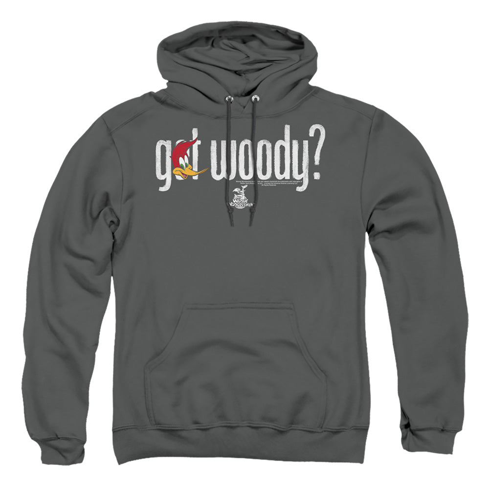 Woody Woodpecker Got Woody Mens Hoodie Charcoal Officially Licensed