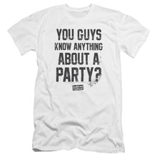 Load image into Gallery viewer, Dazed and Confused Party Time Premium Bella Canvas Slim Fit Mens T Shirt White