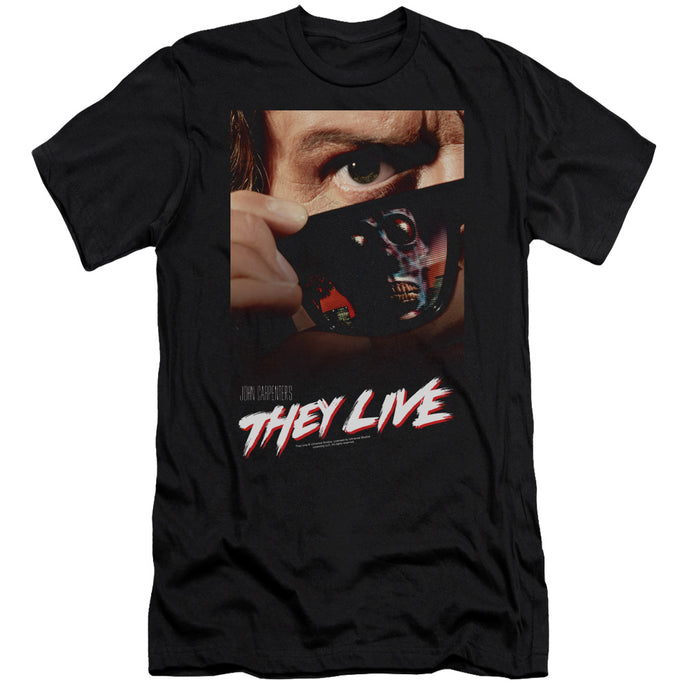 They Live Poster Slim Fit Mens T Shirt Black