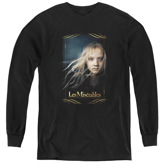 Les Miserables Cosette Long Sleeve Kids Youth T Shirt Black