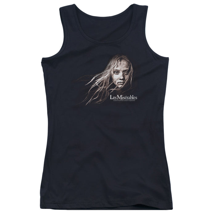 Les Miserables Cosette Face Womens Tank Top Shirt Black