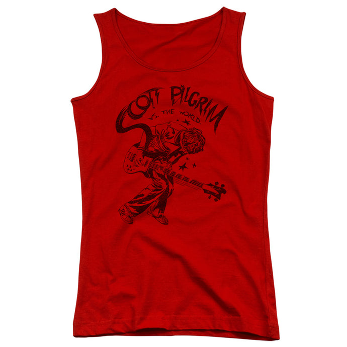 Scott Pilgrim Vs The World Rockin Womens Tank Top Shirt Red