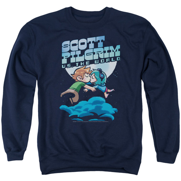 Scott Pilgrim Vs The World Lovers Mens Crewneck Sweatshirt Navy Blue