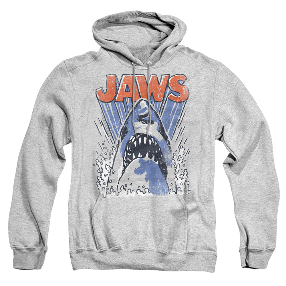 Jaws Comic Splash Mens Hoodie Athletic Heather